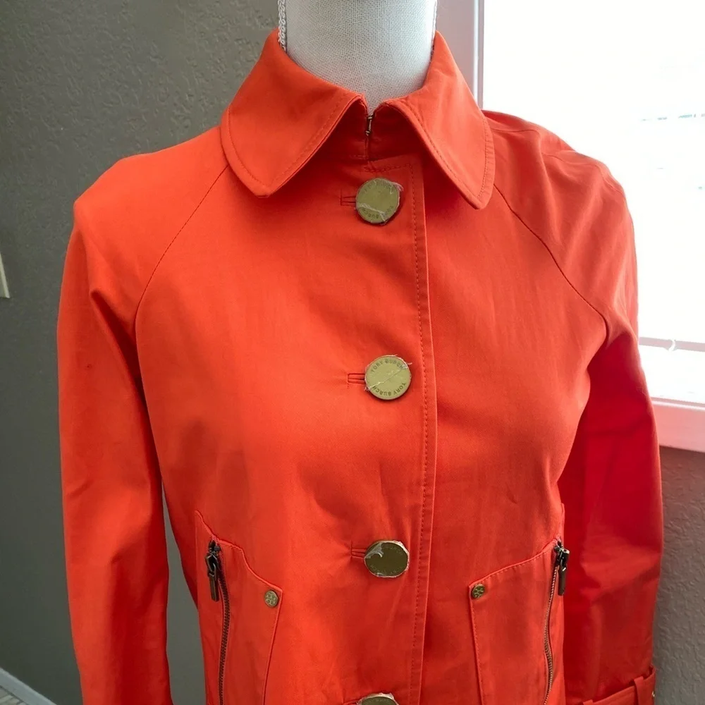 Tory Burch Curtis jacket in Poppy, Sz. 0